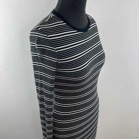 ATM Anthony Thomas Melillo Black White Dress Striped Crew Neck Pullover Size XS - Picture 7 of 10